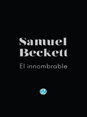 cover image of El innombrable